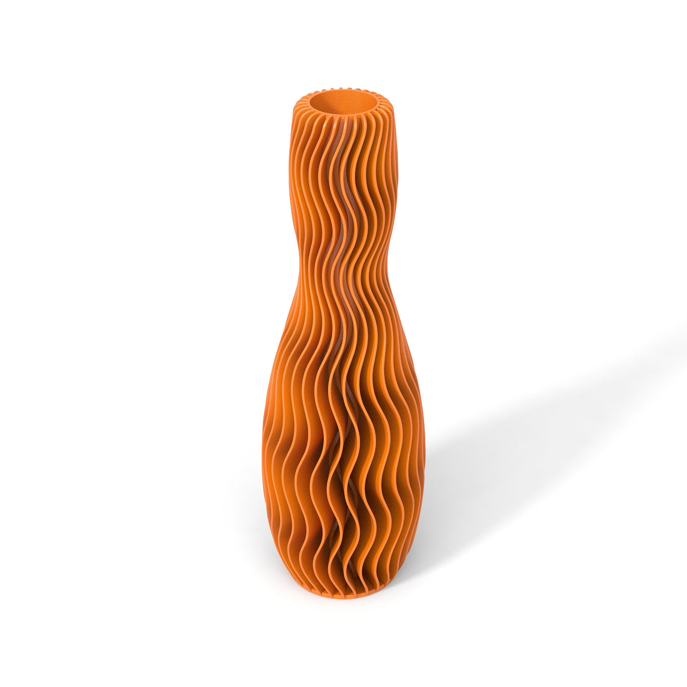 Oranžová designová váza 3D print Martin Žampach WAVE 4