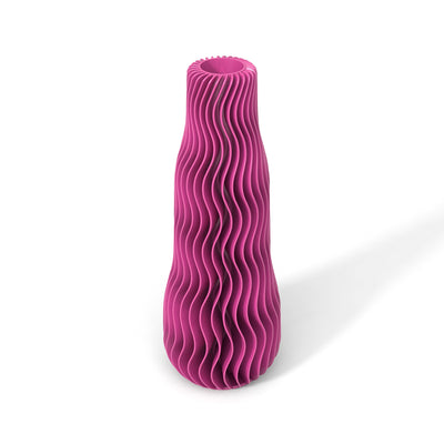 Růžová designová váza 3D print WAVE 1