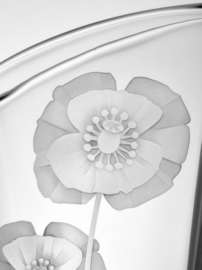 Skleněná váza na květiny Len Ateliér Žampach ručně zdobená