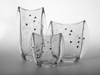 Skleněné vázy Kokoška ručně zdobené Ateliér Žampach