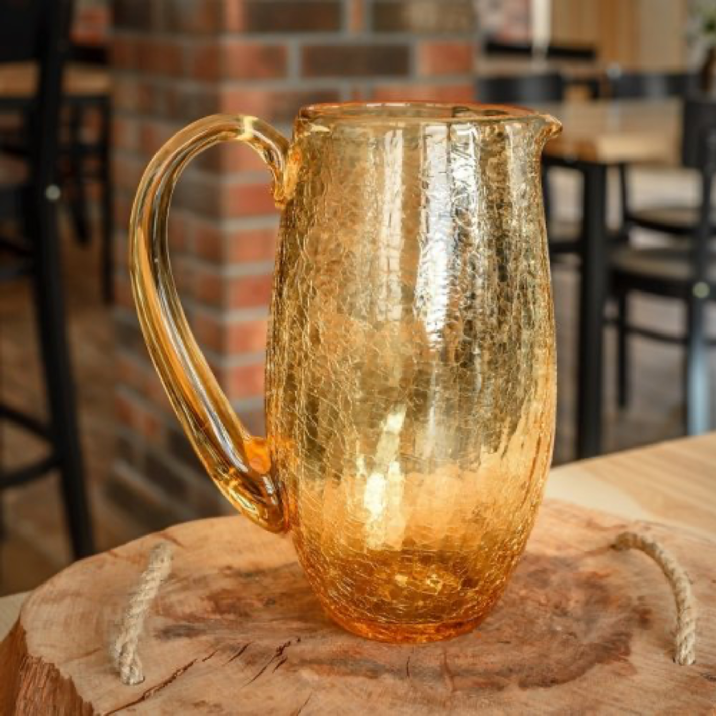 Skleněný džbán oranžový Novotný Glass