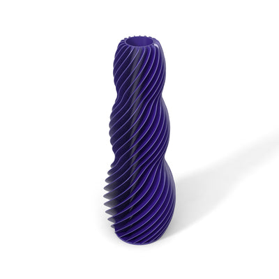 Tmavě fialová designová váza 3D print SPIRAL 3