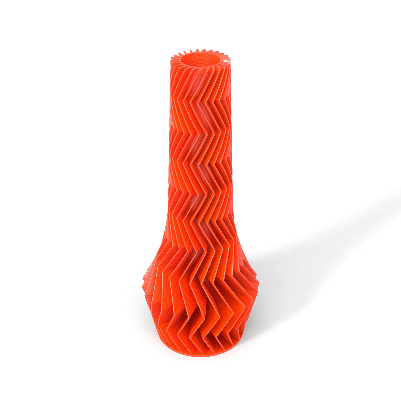 Tmavě oranžová designová váza 3D print ZIG ZAG 4