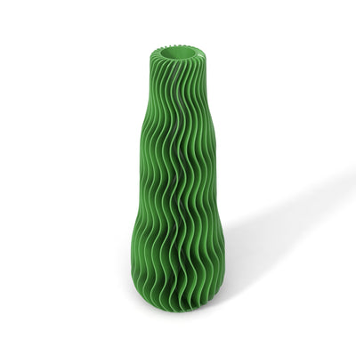 Zelená designová váza 3D print WAVE 1